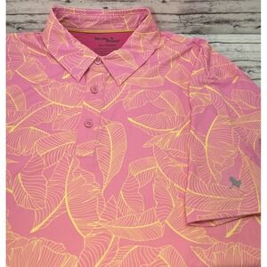 Birdie Bound Multicolored Tropical Golfing Polo Shirt Size XL Performance NWT
